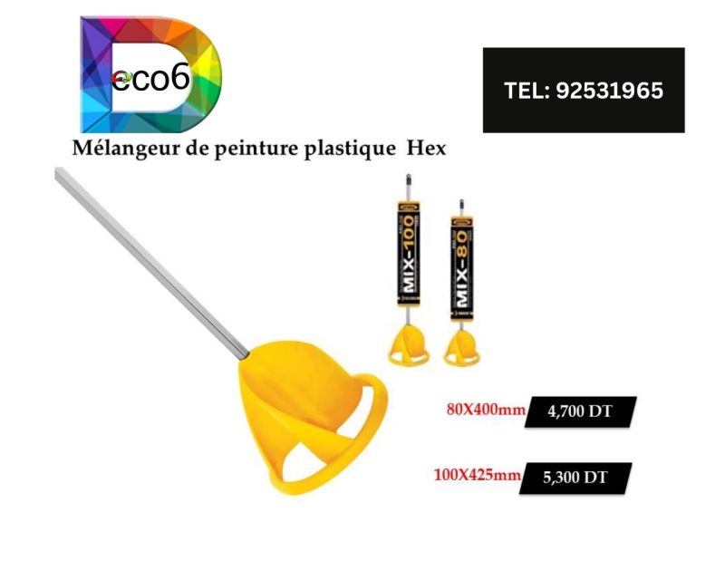 Mélangeur de peinture plastique Hex